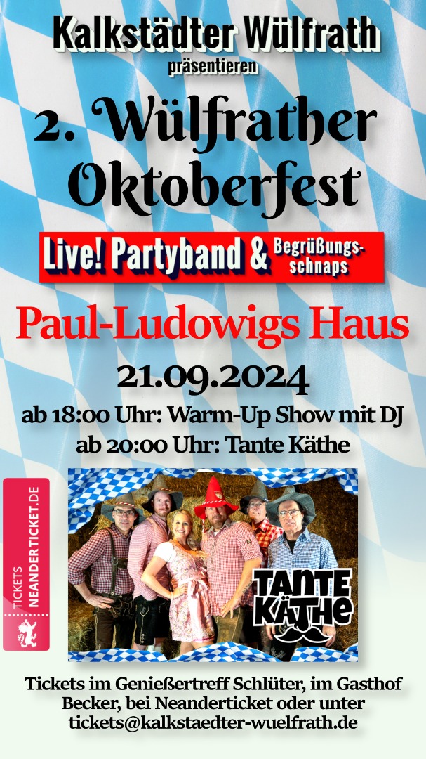 21.09.2024, 18:00 Uhr, Paul-Ludowigshaus. Tickets per Mail an tickets@kalkstaedter-wuelfrath.de
